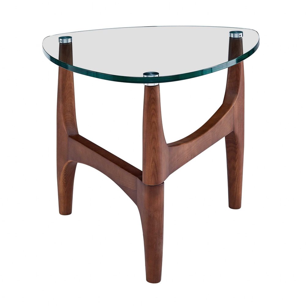 Clear Tempered Glass End Table - 20-inch
