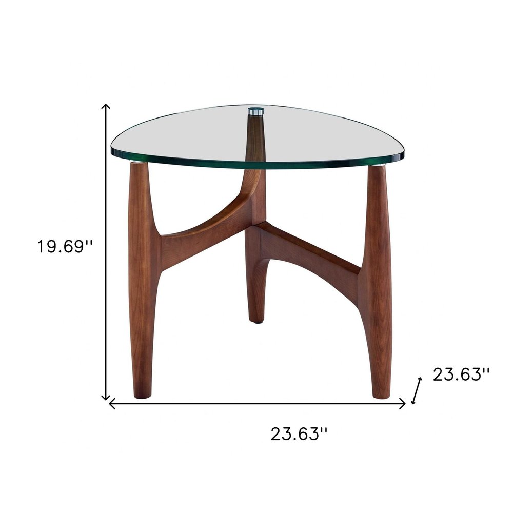 Clear Tempered Glass End Table - 20-inch