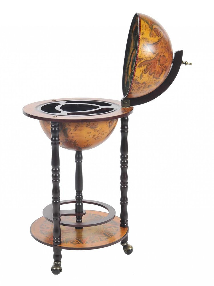 Globe Bar Table 330Mm 4 Legs Stand Red - 17 X 17 X 35-inch