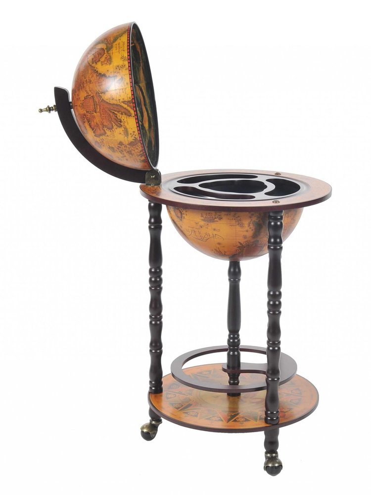 Globe Bar Table 330Mm 4 Legs Stand Red - 17 X 17 X 35-inch