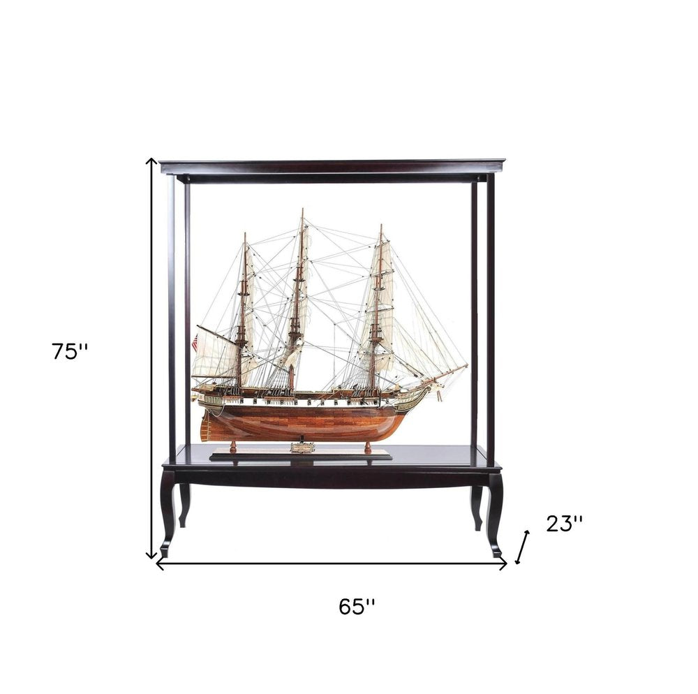 Dark Brown Glass Standard Display Stand - 23-inch