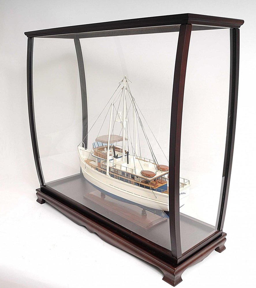 Dark Brown Solid Wood Frame Display Stand - 40-inch