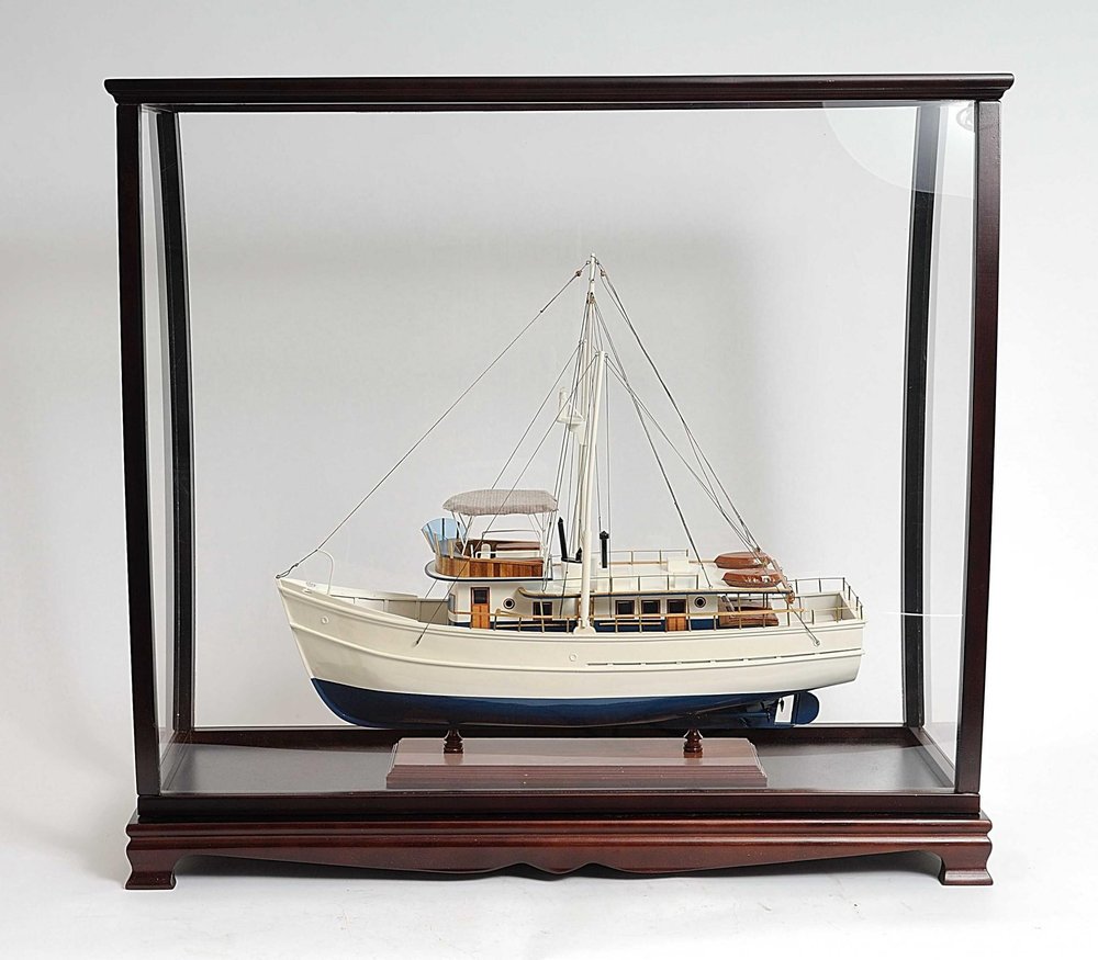 Dark Brown Solid Wood Frame Display Stand - 40-inch