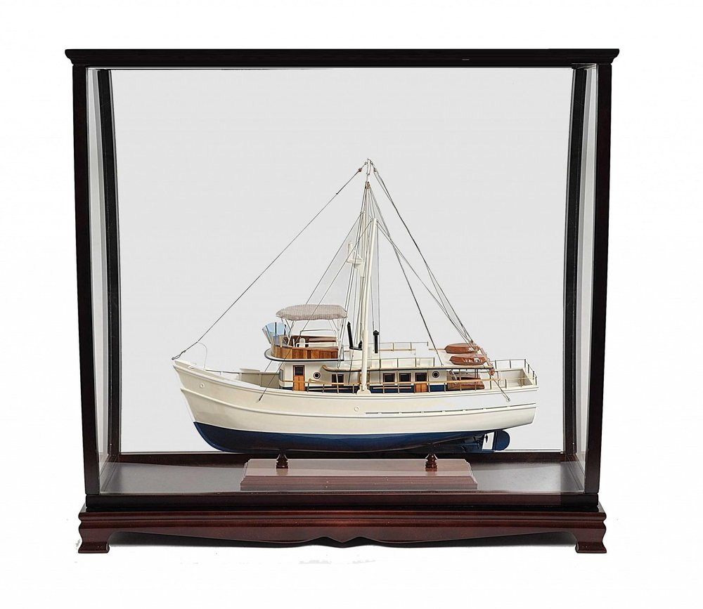 Dark Brown Solid Wood Frame Display Stand - 40-inch