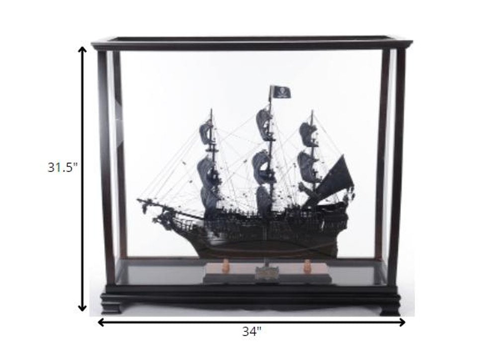 Black Glass Standard Display Stand - 34-inch