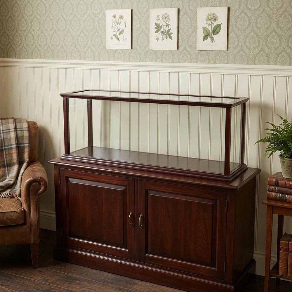 Dark Brown Glass Standard Display Stand - 39-inch