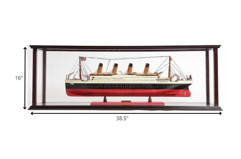 Dark Brown Glass Standard Display Stand - 39-inch