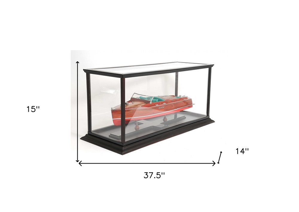 Display Case for Speed Boat - 14 X 37.5 X 15-inch