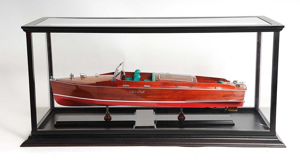Display Case for Speed Boat - 14 X 37.5 X 15-inch