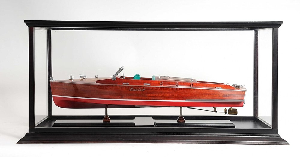 Display Case for Speed Boat - 14 X 37.5 X 15-inch