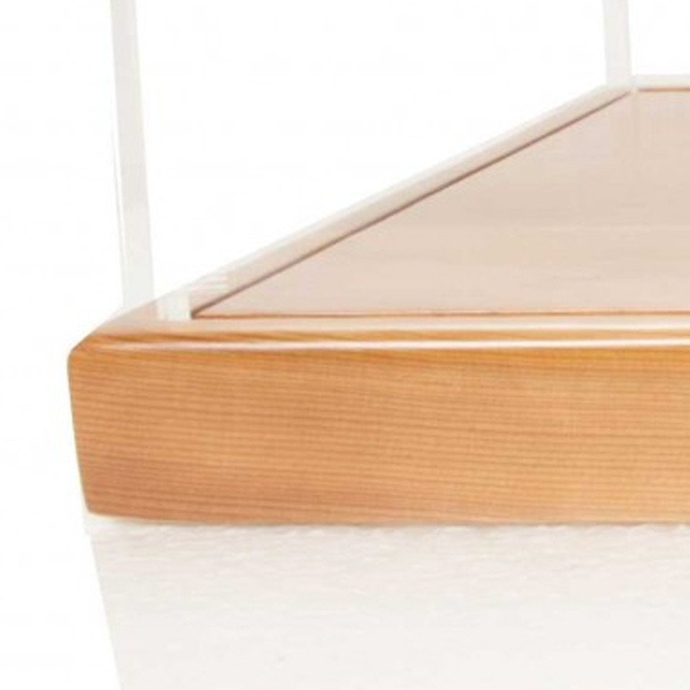 Wood Brown Glass Standard Display Stand - 28-inch