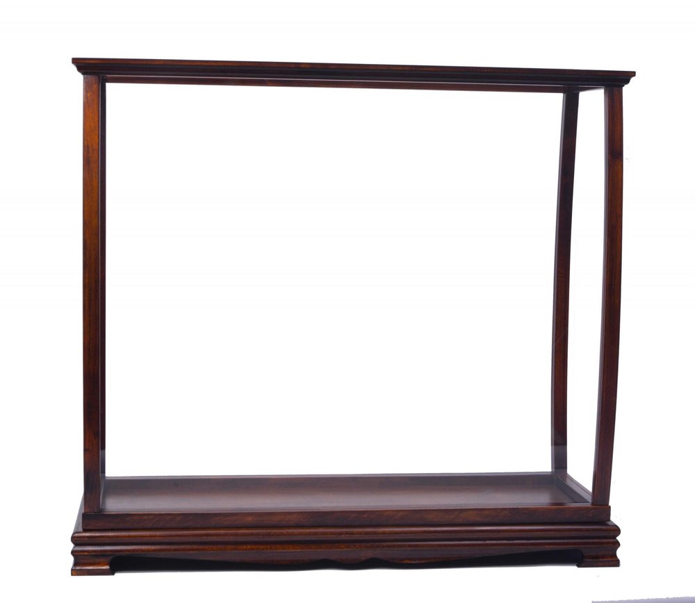 Dark Brown and Clear Glass Standard Display Stand - 13-inch