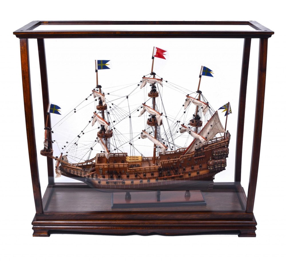 Dark Brown and Clear Glass Standard Display Stand - 13-inch