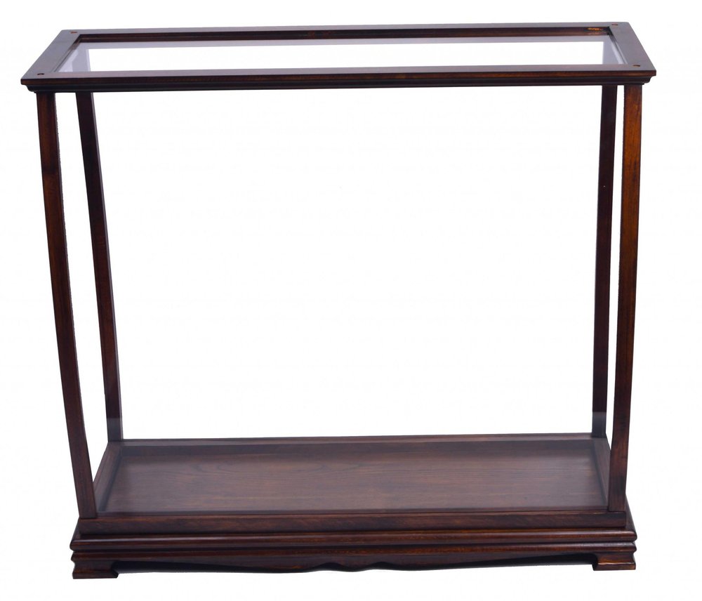Dark Brown and Clear Glass Standard Display Stand - 13-inch