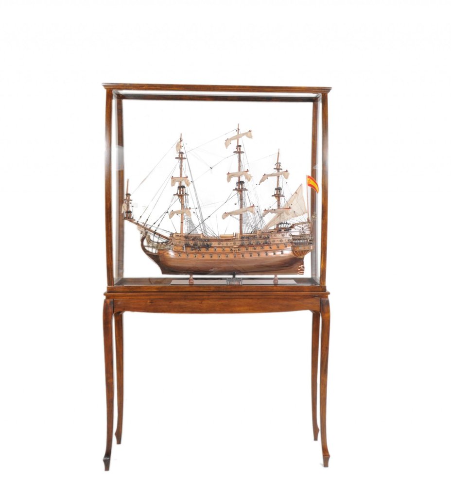 Brown and Clear Glass Standard Display Stand - 15-inch