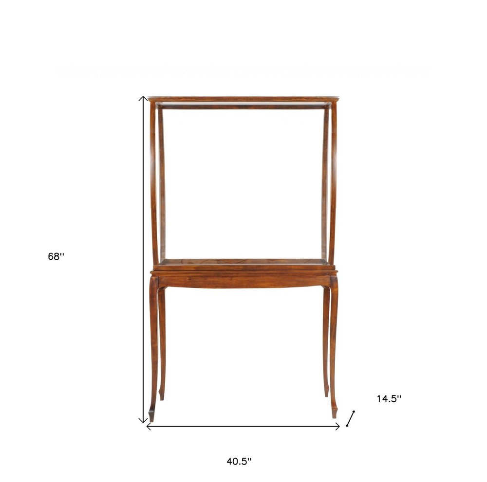 Brown and Clear Glass Standard Display Stand - 15-inch