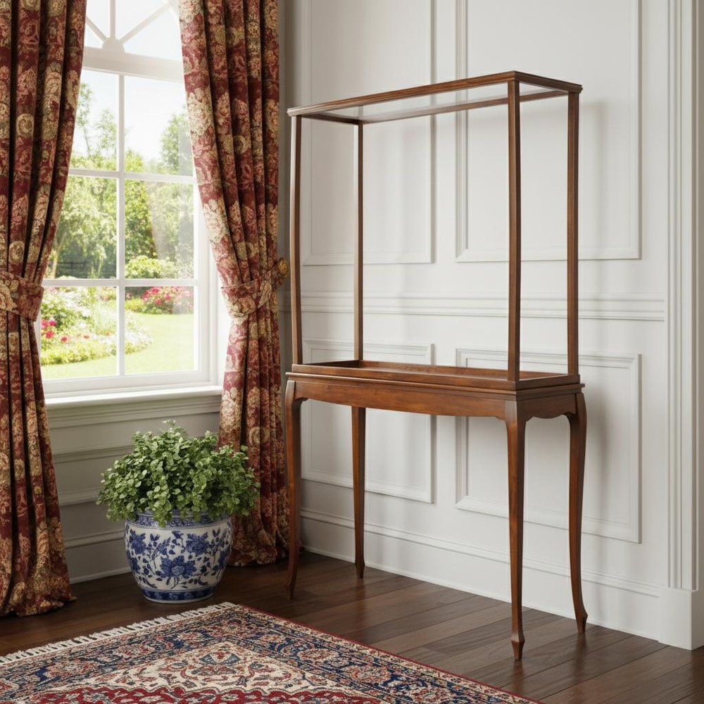 Brown and Clear Glass Standard Display Stand - 15-inch