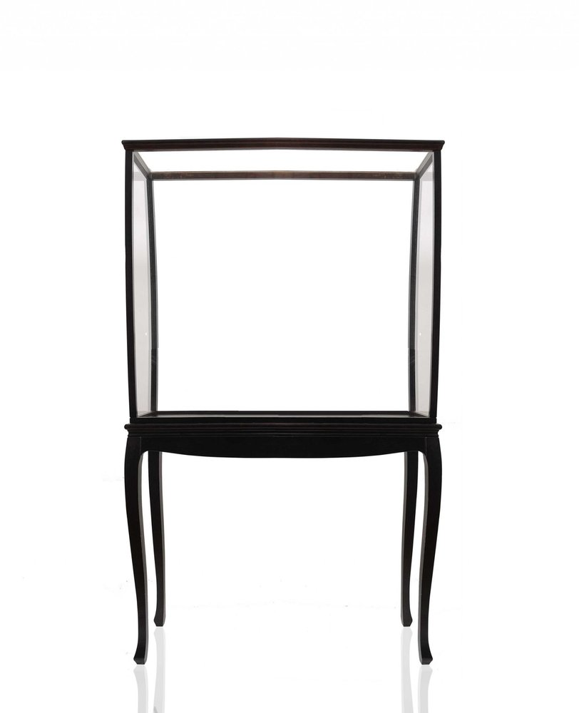 Black and Clear Glass Standard Display Stand - 14-inch