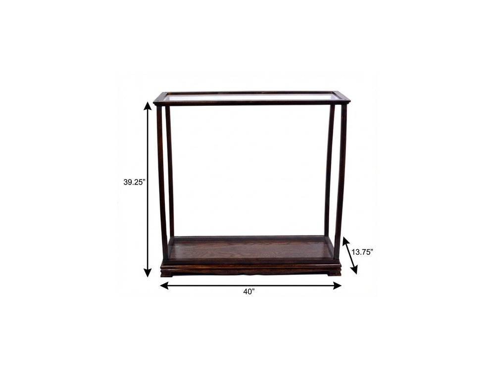 Silver and Clear Glass Standard Display Stand - 14-inch