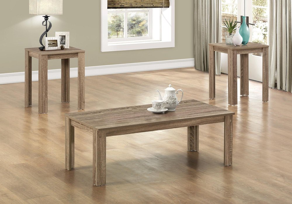 Set of Three 44 Taupe Coffee Table
