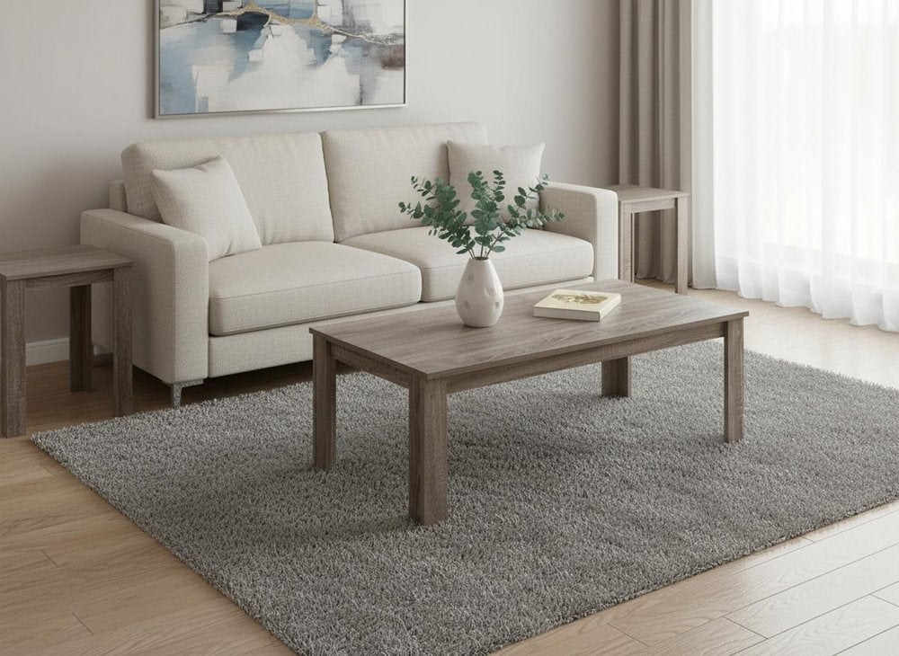 Set of Three 44 Taupe Coffee Table