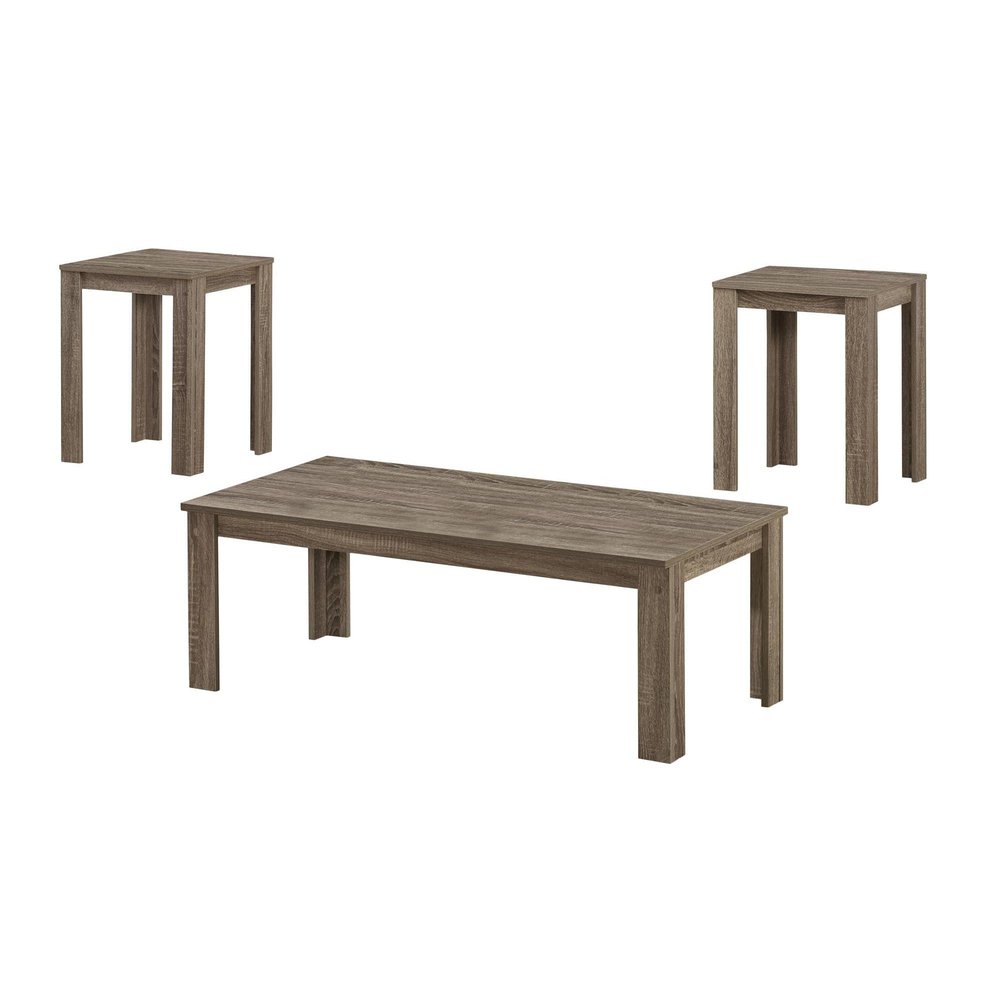 Set of Three 44 Taupe Coffee Table
