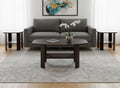 Set of Three 36 Brown Coffee Table with Shelf