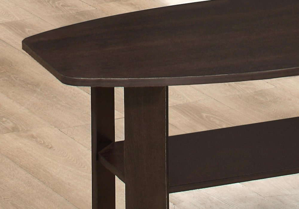 Set of Three 36 Brown Coffee Table with Shelf