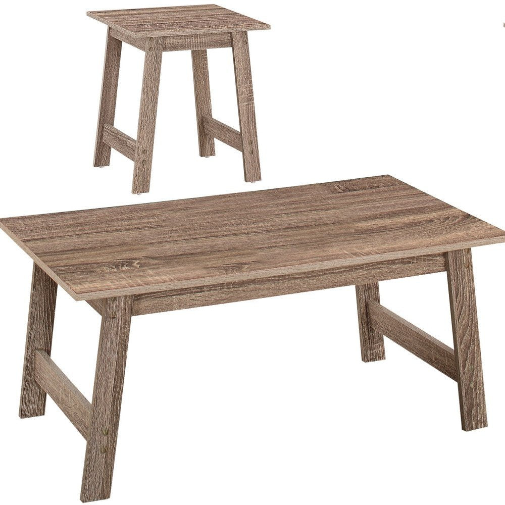 Set of Three 36 Taupe Coffee Table