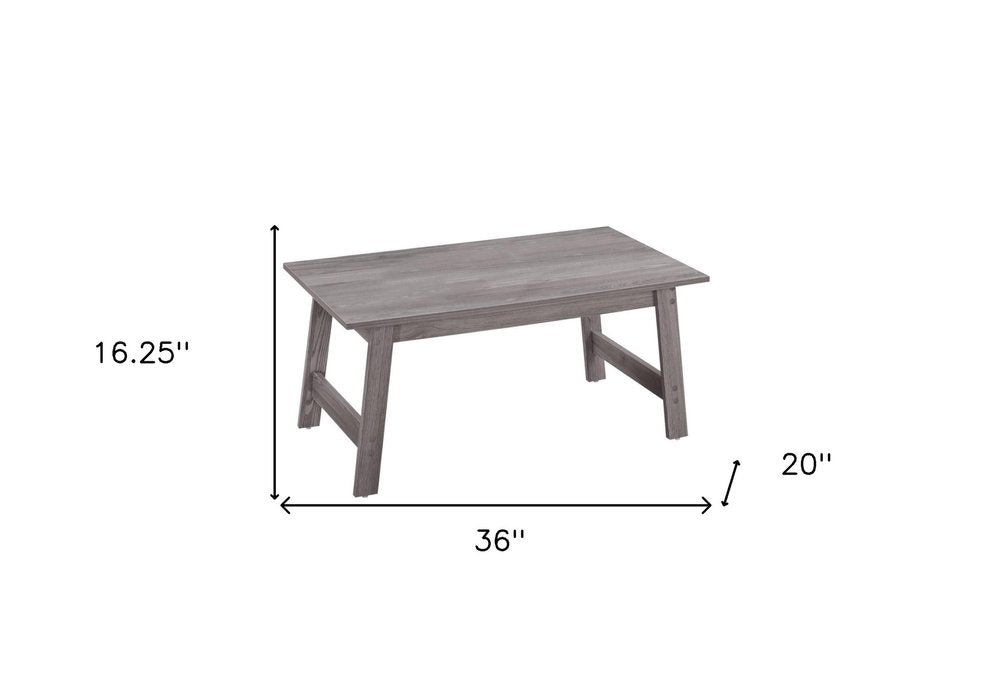 Set of Three 36 Gray Coffee Table