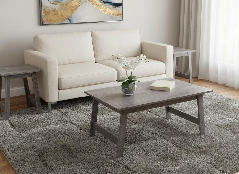 Set of Three 36 Gray Coffee Table