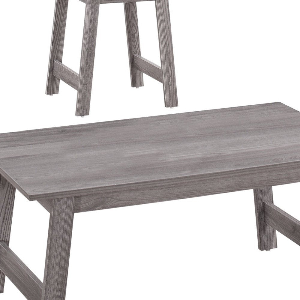 Set of Three 36 Gray Coffee Table