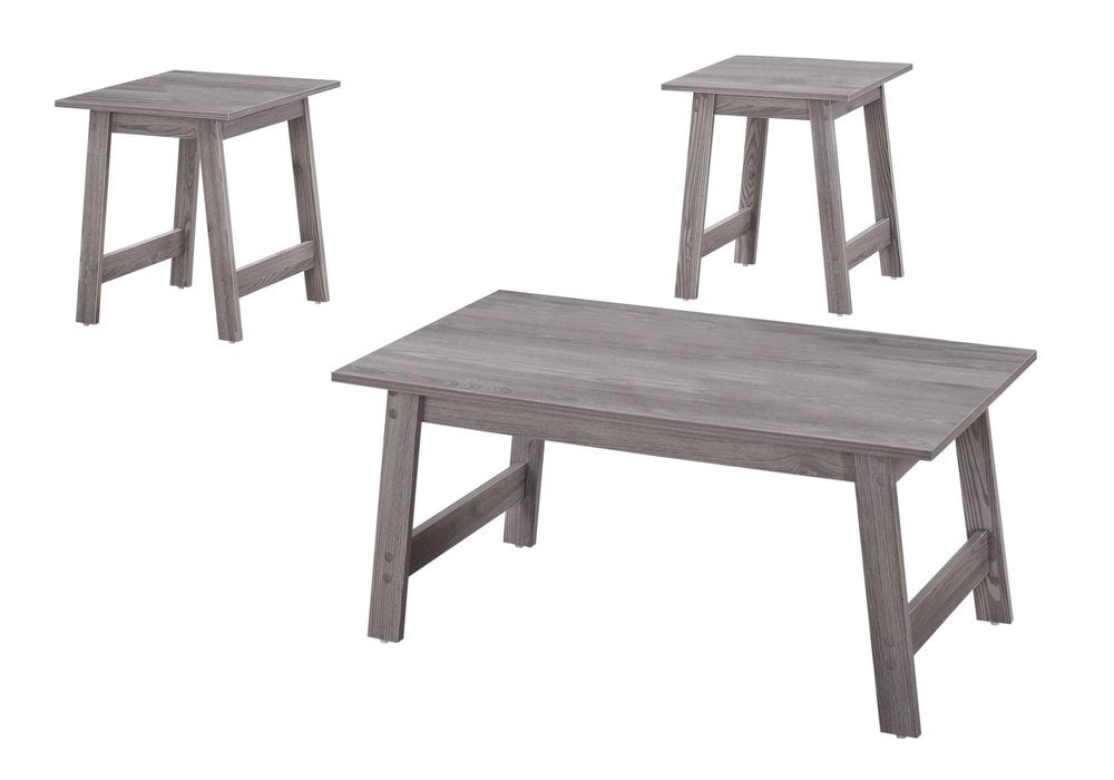 Set of Three 36 Gray Coffee Table