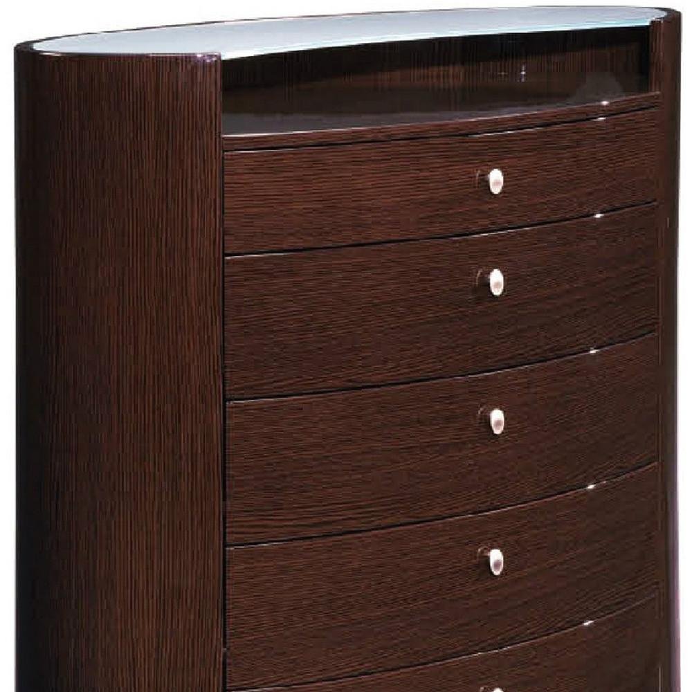 Brown Wood Six Drawer Dresser - 63-inch