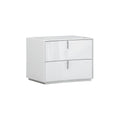 White Two Drawers Manufactured Wood Nightstand - 18-inch