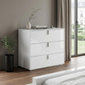White Wood Six Drawer - 62-inch