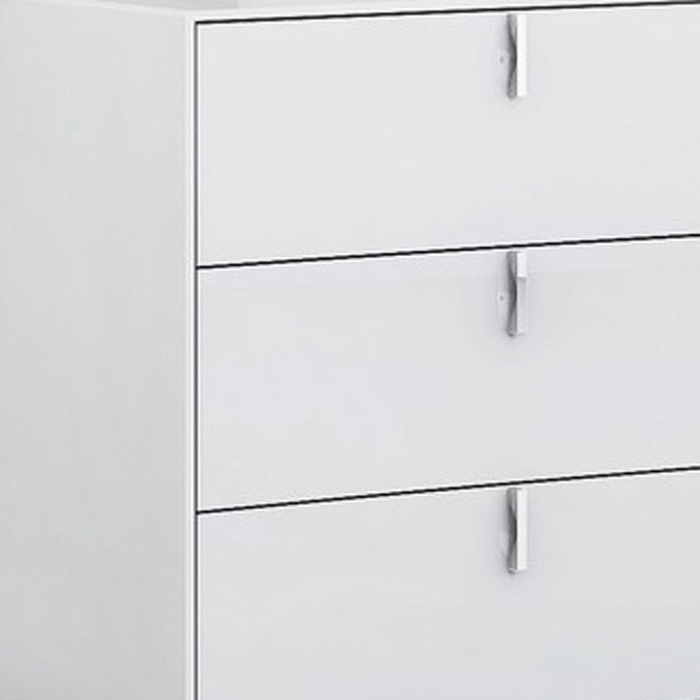 White Wood Six Drawer - 62-inch