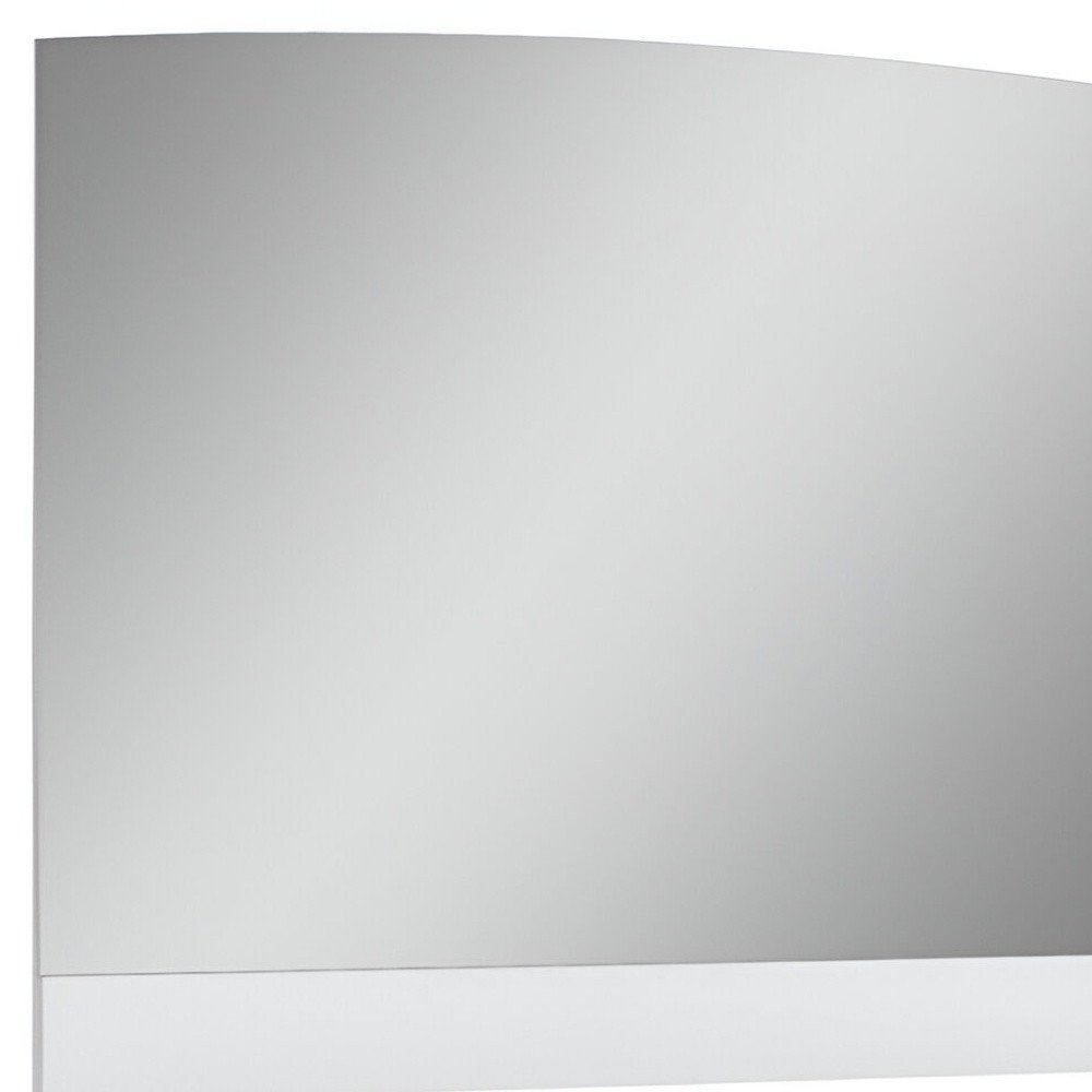 White Wood Framed Mounted Dresser Mirror - 45-inch