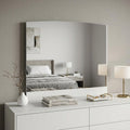 White Wood Framed Mounted Dresser Mirror - 45-inch