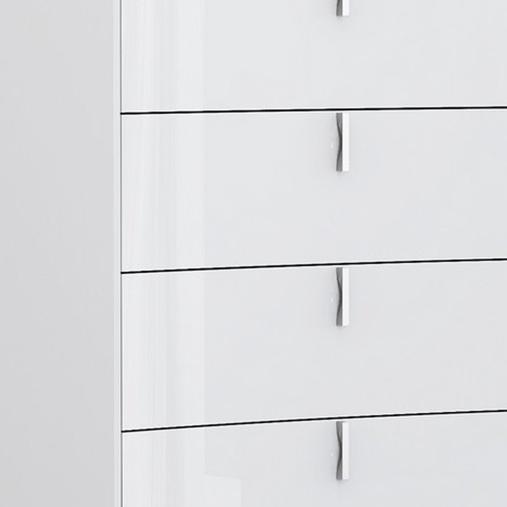 White Wood Six Drawer - 62-inch
