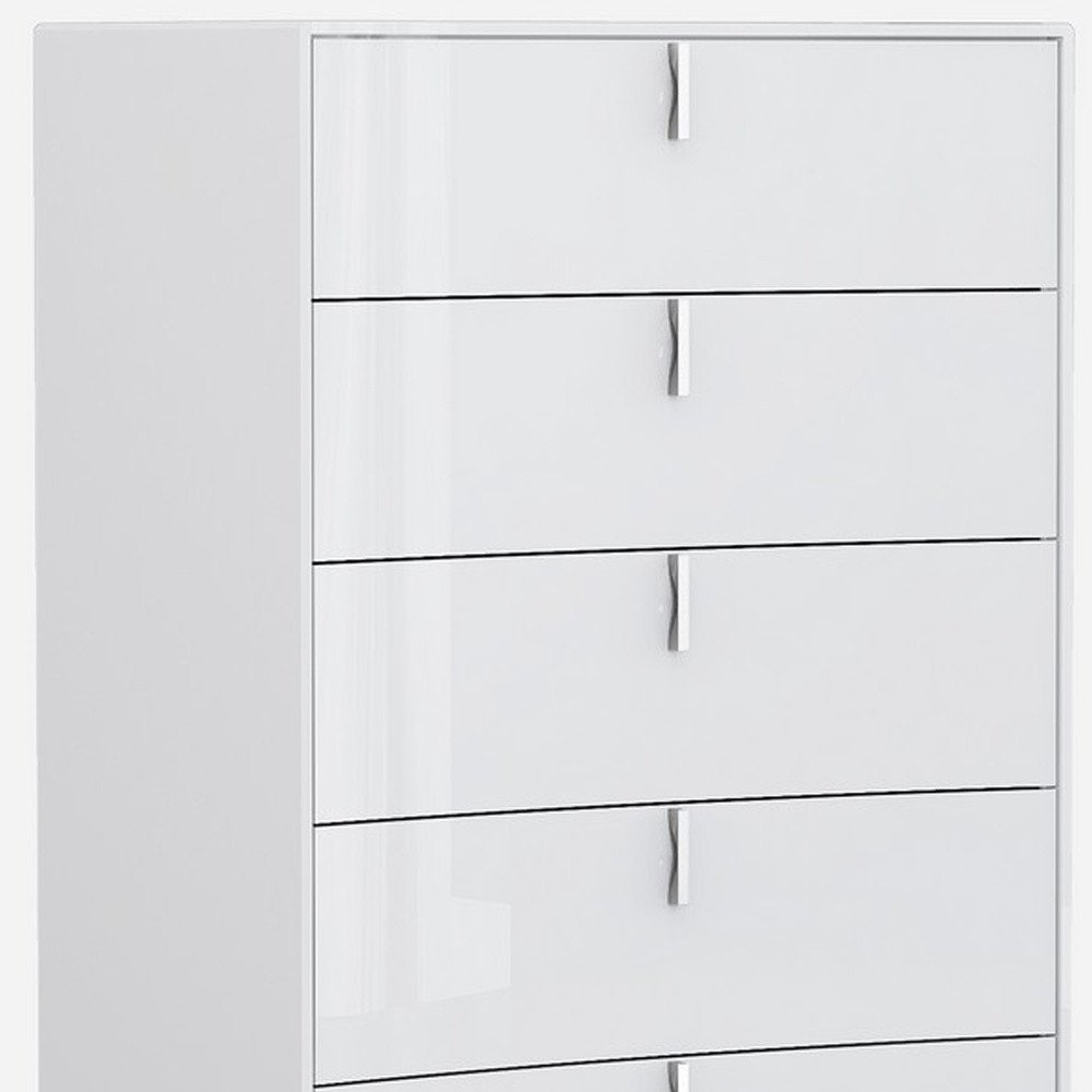 White Wood Six Drawer - 62-inch