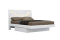 Four Piece White Solid and Manufactured Wood Bedroom Set with Mirror