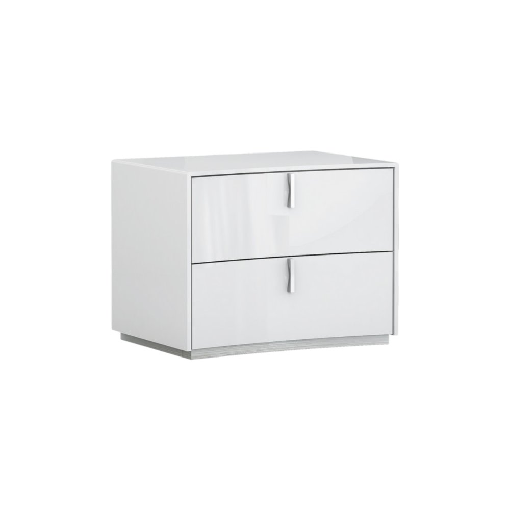 Four Piece White Solid and Manufactured Wood Bedroom Set with Mirror
