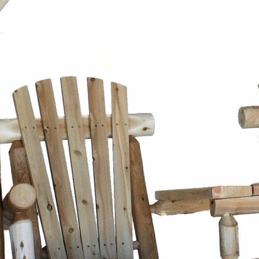 Natural Solid Wood Swing Chair - 87-inch