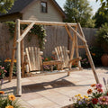 Natural Solid Wood Swing Chair - 87-inch