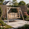 Natural Solid Wood Swing Chair - 87-inch