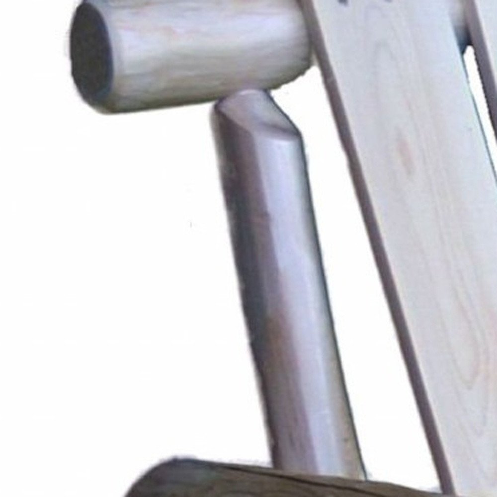 Natural Solid Wood Adirondack Chair - 59-inch