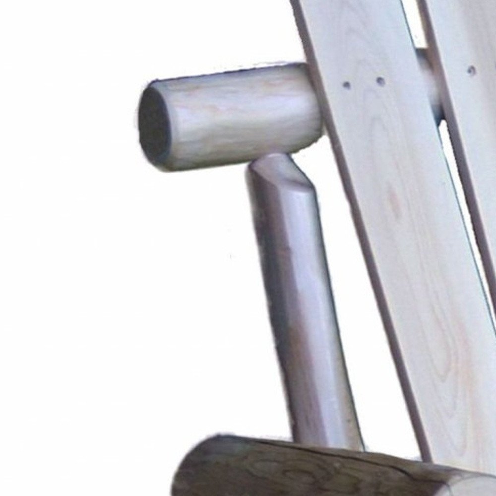 Natural Solid Wood Adirondack Chair - 59-inch