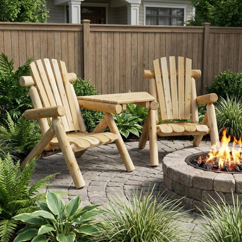 Natural Wood Visa-tete - 72 x 36 x 39-inch