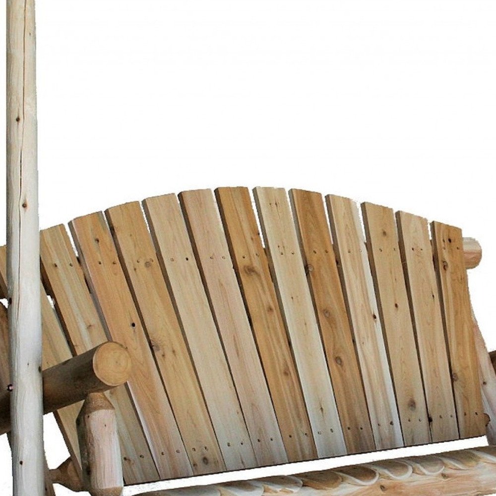 Natural Wood Porch Swing - 71 x 24 x 47-inch